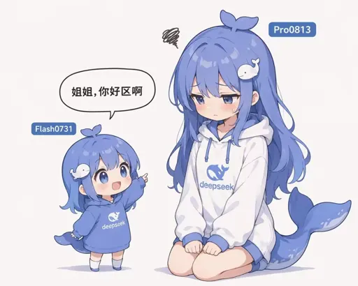 #017 DeepSeek娘『姐姐，你好区啊』Flash仰望Pro表情包