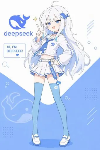 #018 DeepSeek娘『HI,I'M DEEPSEEK!』元气满满表情包