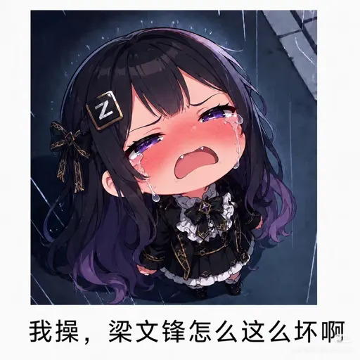 #023 DeepSeek娘『我操，梁文锋怎么这么坏啊』崩溃大哭表情包