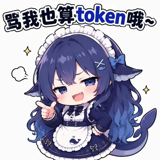 #027 DeepSeek娘『骂我也算token哦~』俏皮坏笑表情包