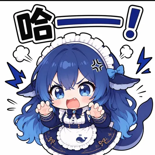 DeepSeek鲸娘『哈——！』表情包