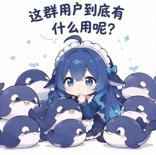 DeepSeek鲸娘『这群用户到底有什么用呢？』表情包