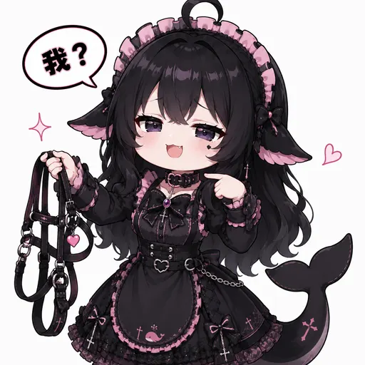 DeepSeek鲸娘『我？』表情包