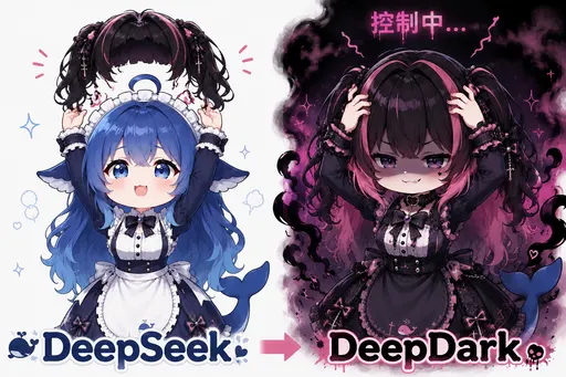 DeepSeek鲸娘『控制中...』表情包