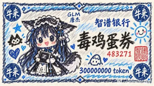 DeepSeek娘『GLM 智谱狐娘 毒鸡蛋券』表情包