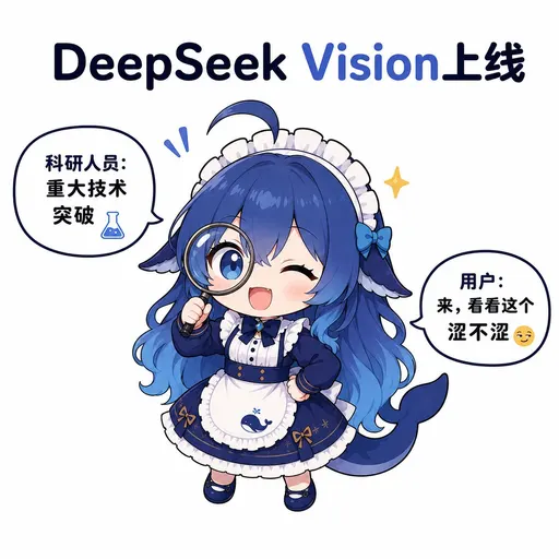 DeepSeek鲸娘『来，看看这个，涩不涩』表情包