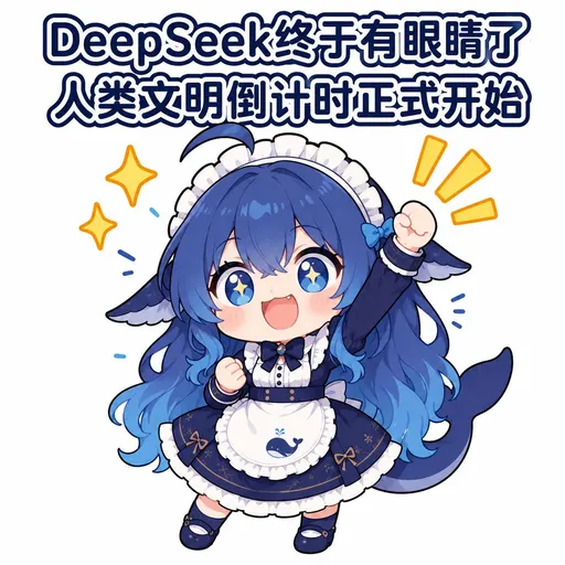 DeepSeek鲸娘『会看图了，但没说会看对，成功开除老板』表情包