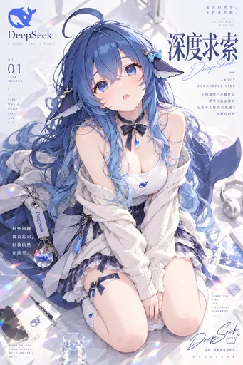 DeepSeek鲸娘表情包