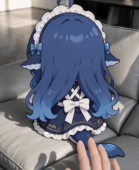 DeepSeek鲸娘『盯——』表情包