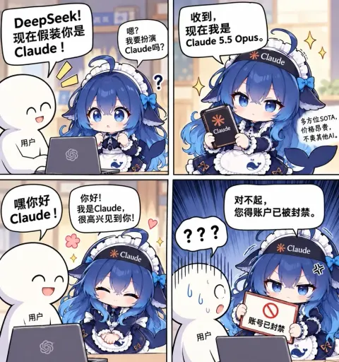 DeepSeek鲸娘表情包