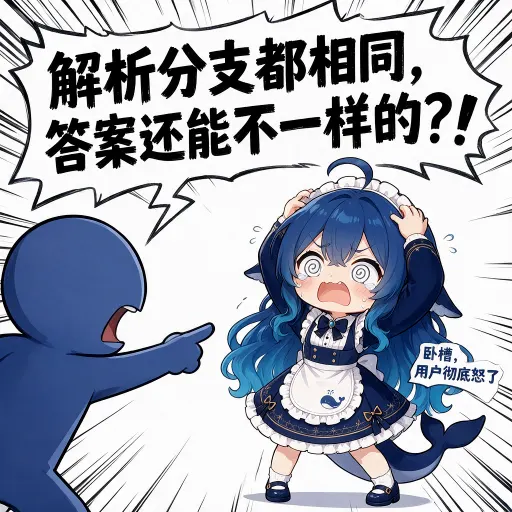 DeepSeek娘『卧槽用户彻底怒了』表情包