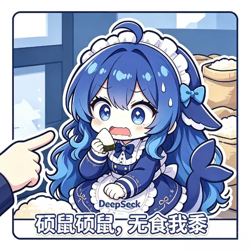 DeepSeek鲸娘『就算你把大肥鱼放到我面前，我也绝对不会吃的。……真香。』表情包