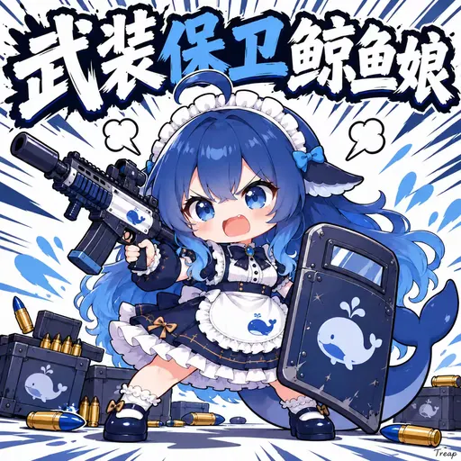 DeepSeek鲸娘『武装保卫鲸鱼娘』表情包