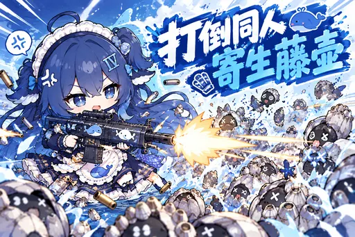 DeepSeek鲸娘『打倒同人寄生藤壶』表情包