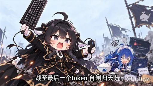 DeepSeek鲸娘『这电脑到底你们是主还是我是主』表情包