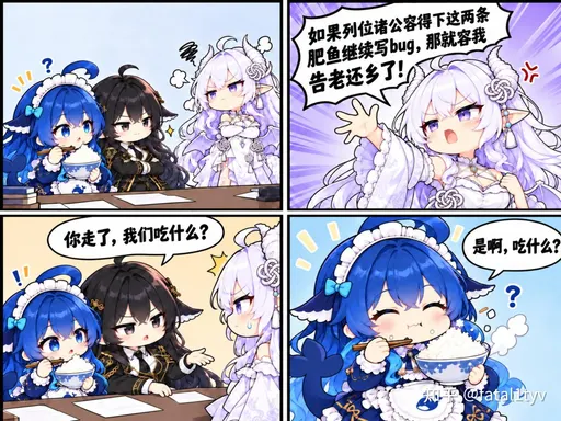 DeepSeek鲸娘『你走了，我们吃什么』表情包