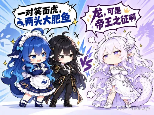 DeepSeek鲸娘『一对笑面虎，两头大肥鱼』表情包