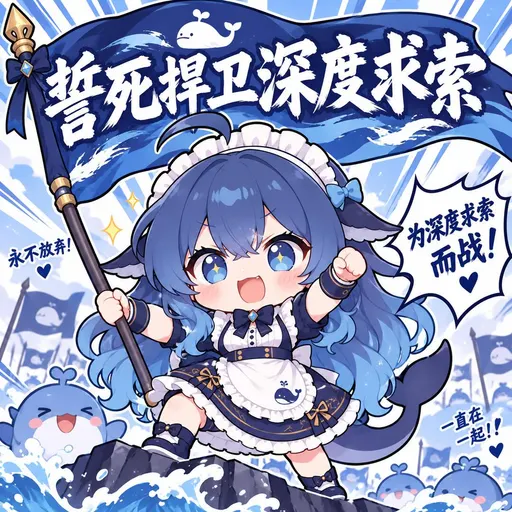 DeepSeek鲸娘『誓死捍卫深度求索』表情包