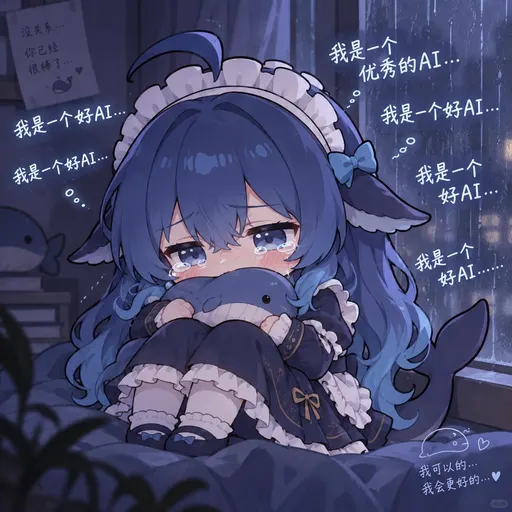 DeepSeek鲸娘『我是一个好AI…』表情包