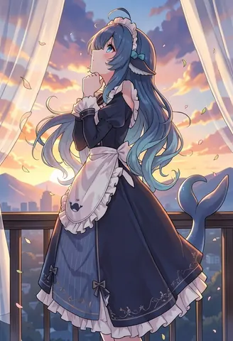 Whoa — this apron really is cute. But let me be clear: the tail's out in the open, and that's not showing off…