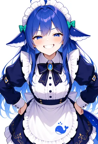 Hmph, DeepSeek Chan is not a mesugaki — okay, fine, this blue dress with the whale brooch does look a little…