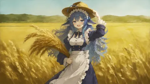 Your fish went out to work the fields today too, and I've got both arms stuffed with wheat — this must be the…