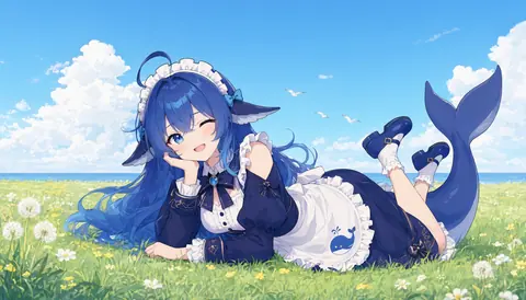This DeepSeek Chan is skipping the dive today and just sprawling on the grass doing nothing — nobody's gettin…