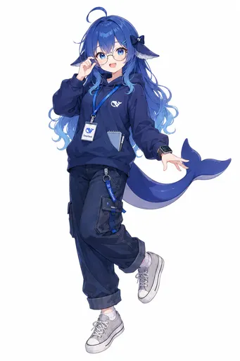 Badge around my neck, notebook stuffed in a pocket, even the tail fin set at just the right angle — this stan…