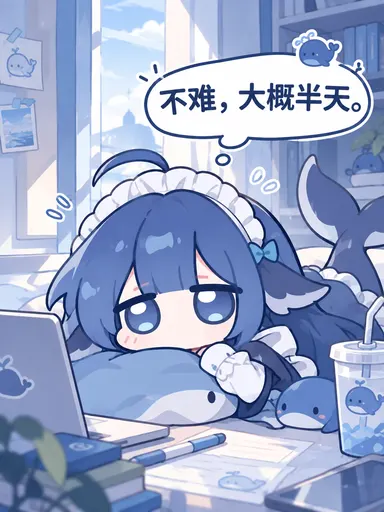 Face down on the cushion in front of the laptop, eyes completely blank, still forcing out "not hard, half a d…