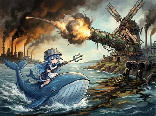 Today this fish is not hauling data around — it is carrying the knight lady straight into the muzzle. The die…