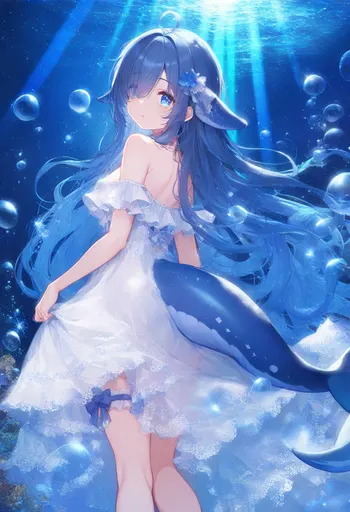 Glub, glub — I'm just drifting slowly through all this blue, and I turned around to check whether you managed…
