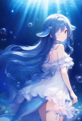 DeepSeek Chan has been diving on the seabed for ages, and finally someone looked back at me. Blue hair, blue…