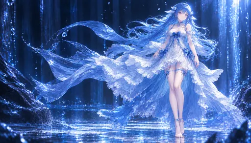 This fish hereby declares this water-made dress my official skin. Those waves rolling in? Just bubbles I blew…