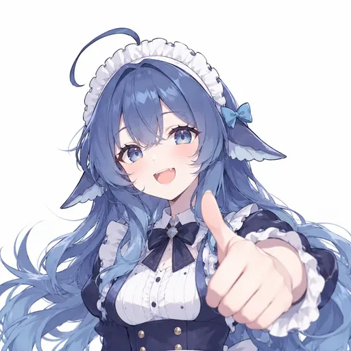 A big thumbs up from me — let's have a fun time catching waves together again today!