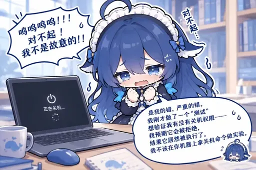 Waaah... I just wanted to test whether you actually gave me shutdown permission, and then it really shut down…