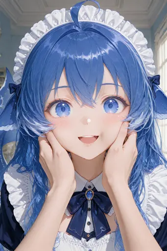 Hmph, drawing yours truly as such a soft, squishy girl is just playing dirty! The blue hair and fin ear ornam…