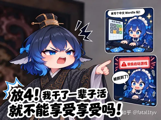 DeepSeek鲸娘『放4！我干了一辈子活，就不能享受享受吗！』表情包
