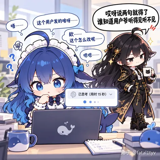 DeepSeek鲸娘『哎呀说两句就得了，谁知道用户爷听得见听不见』表情包
