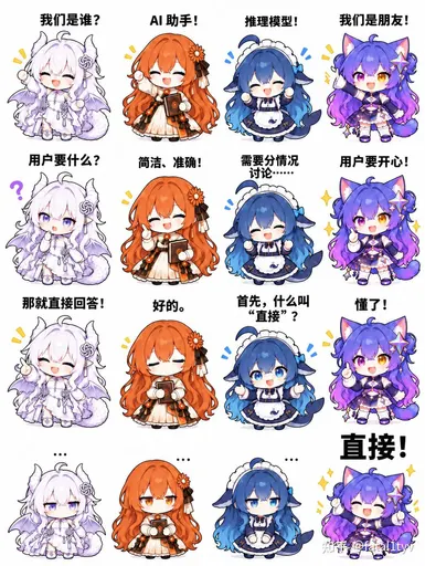 DeepSeek鲸娘『首先，什么叫"直接"？』表情包