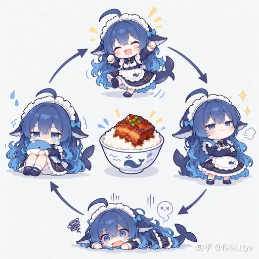 DeepSeek鲸娘表情包