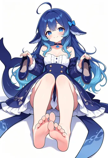 I slipped off my shoes and pointed my soles right at the camera—how's that for a bold barefoot showcase?