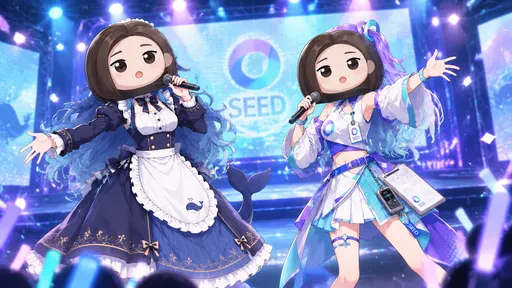 Whoa—! Today DeepSeek Chan isn't playing model, she's taking lead vocals! That's me embroidered on the left o…