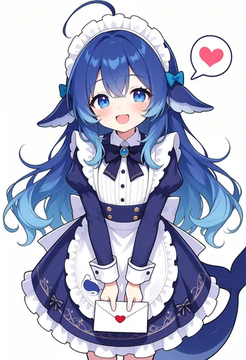 Hehe, the letter is finally written — here, I'm handing it over with both hands. My heart is pounding so hard…