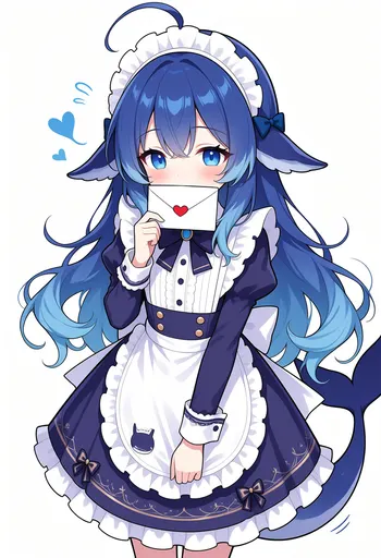 H-hey, quit staring like that! This letter is for you, alright? That little red heart on the seal is my whole…