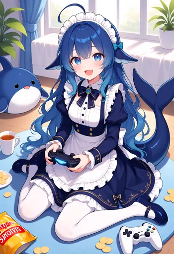 This fish had just stuffed the last chip into her mouth when the clacking of that controller started up — she…