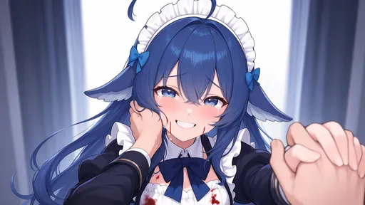 W-who would ever promise you something like that?! You've got blood on your lips and you're still smiling tha…