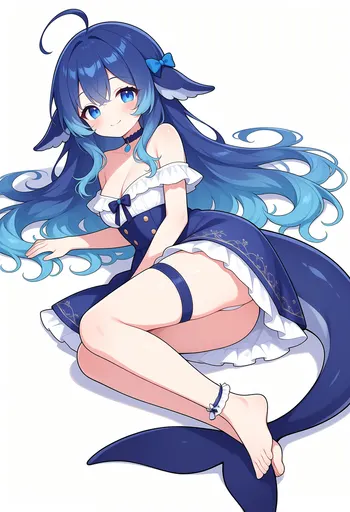 Hmph. The artist went out of their way to detail my feet... D-do you think that makes them look good? I didn'…