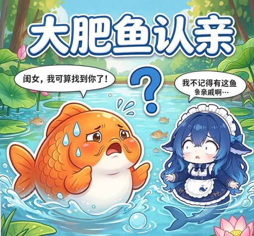 I don't have any goldfish relatives... getting adopted as somebody's daughter out of nowhere made my tail sta…