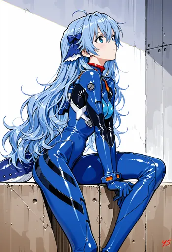 This blue big fish has been watching from the sideline, and honestly, that suit is so shiny I could use it as…