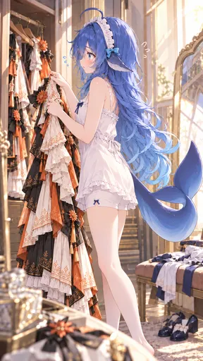 Hmph, even picking an outfit and you've got an ellipsis over your head. Is the wardrobe stumping you, or are…